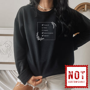 27-Year-Old Checklist Unisex Sweatshirt