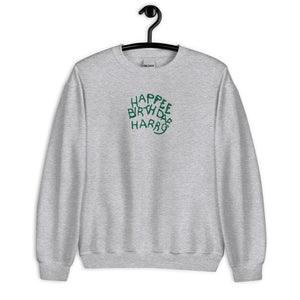 Embroidered Happee Birthdae Harry Unisex Sweatshirt
