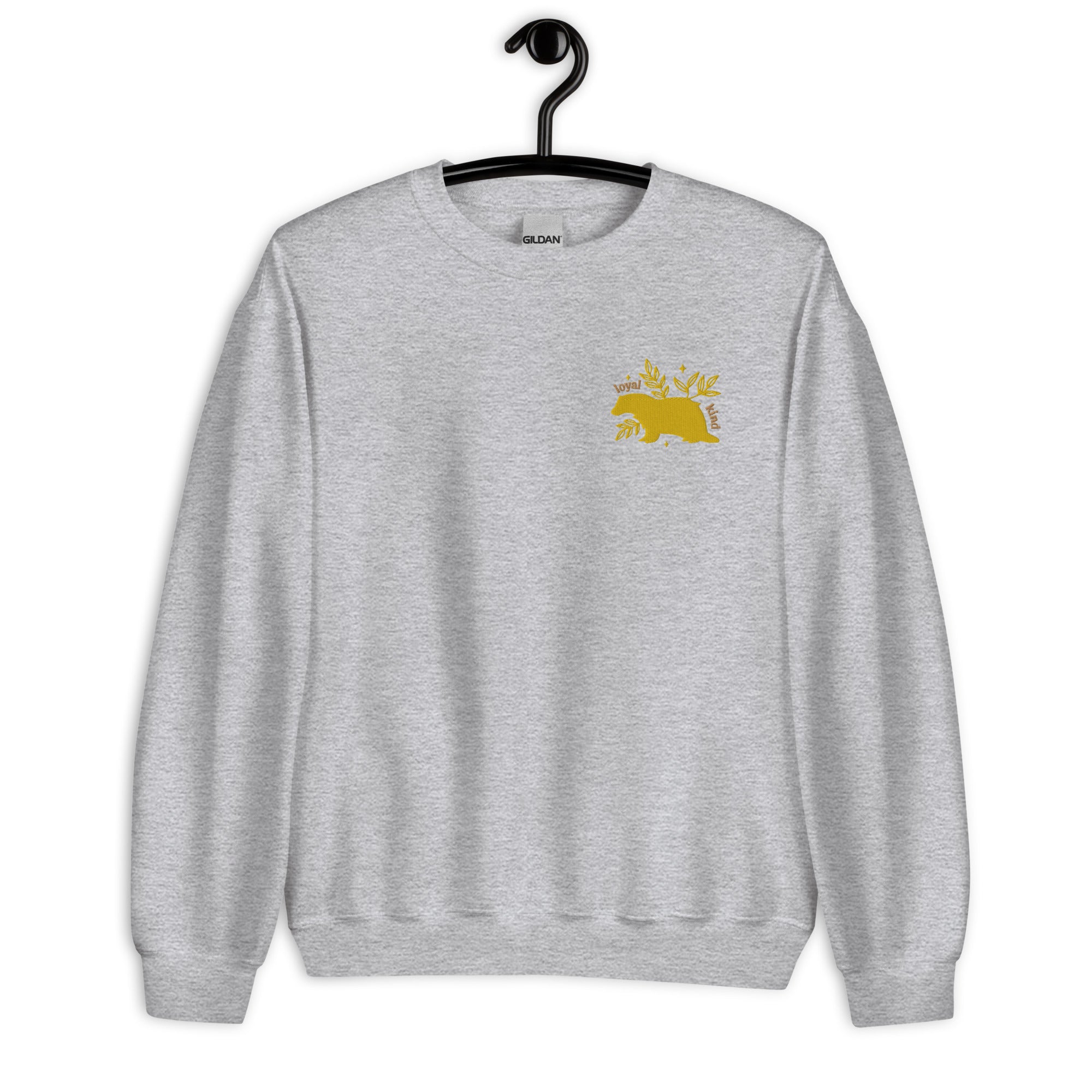 Loyal and Kind Embroidered Badger Unisex Sweatshirt