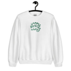 Embroidered Happee Birthdae Harry Unisex Sweatshirt
